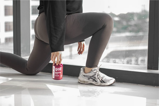 Goli gummy bottles lined up by wellness goal