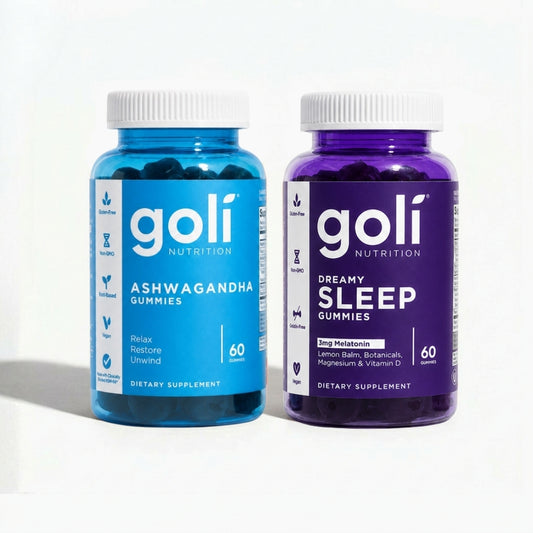 Goli Calm & Sleep Support Bundle (Ashwagandha + Dreamy Sleep) 120 Gummies - Pack of 2